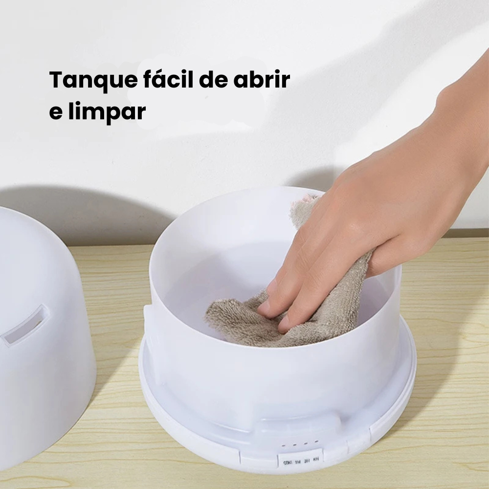 Umidificador Ultrassônico de Ar 500ml com Controle Remoto | Difusor de Óleos Essenciais | Útil para Casa