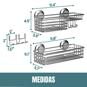 Organizador de Chuveiro com Ventosas | Útil para Casa