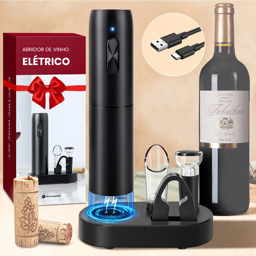 Abridor de Garrafas de Vinho Elétrico | Útil para Casa