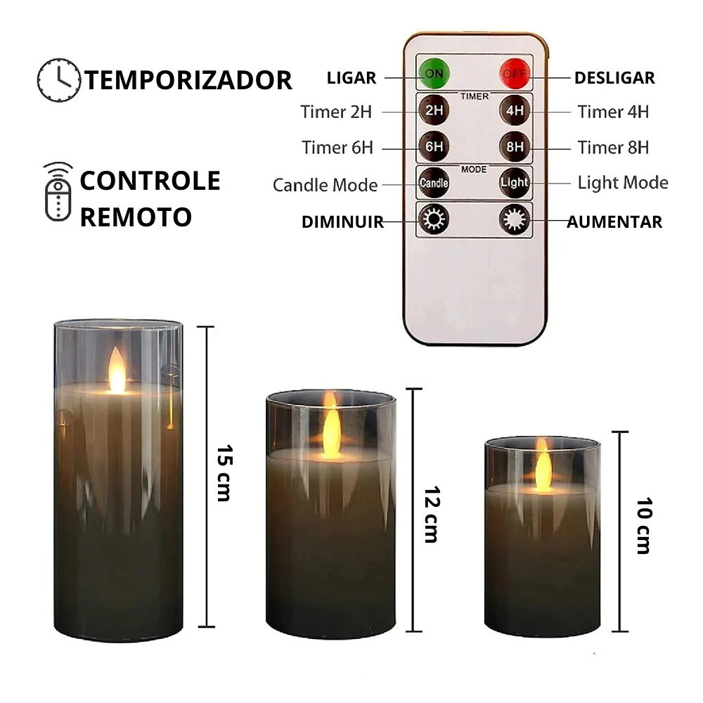 Conjunto de Velas LED Decorativas | Útil para Casa